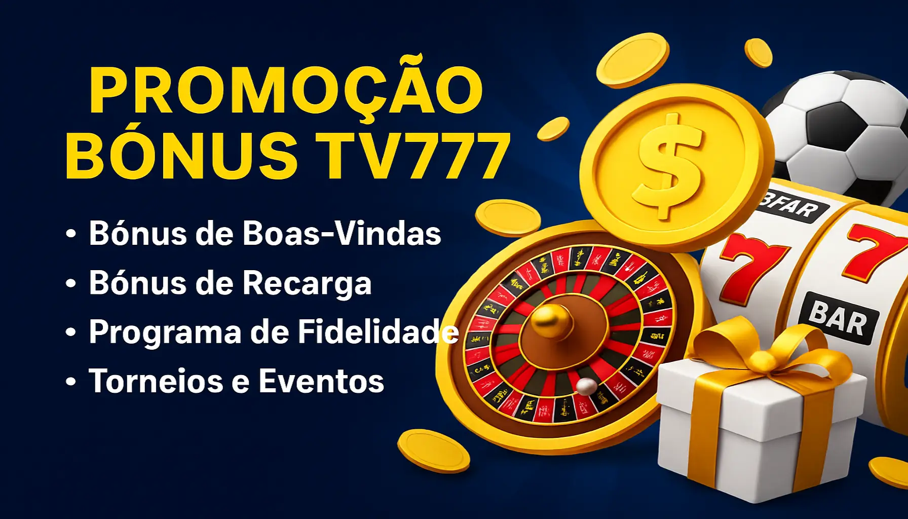 O bônus promocional TV777.BET é uma ótima maneira de começar sua aventura